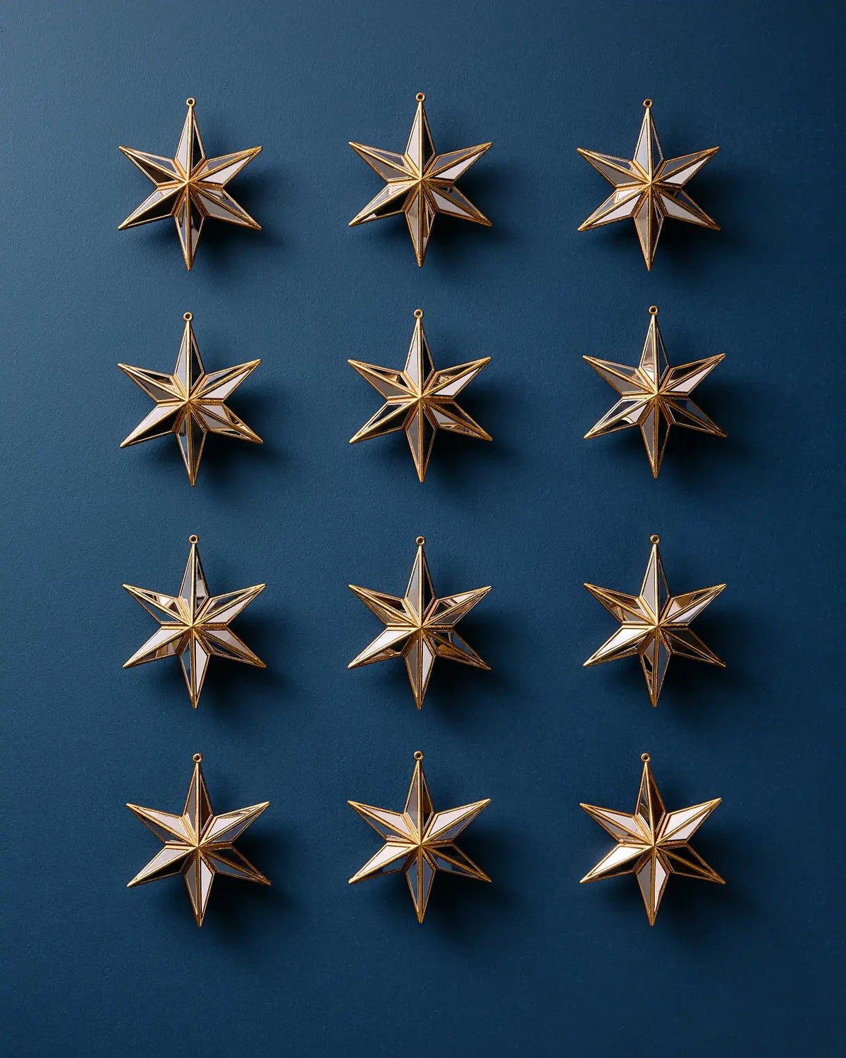Gold & Silver Star Shatter-Resistant Ornaments