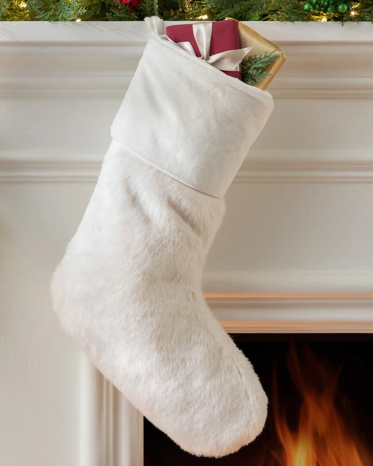 Lodge Faux Fur Christmas Stockings