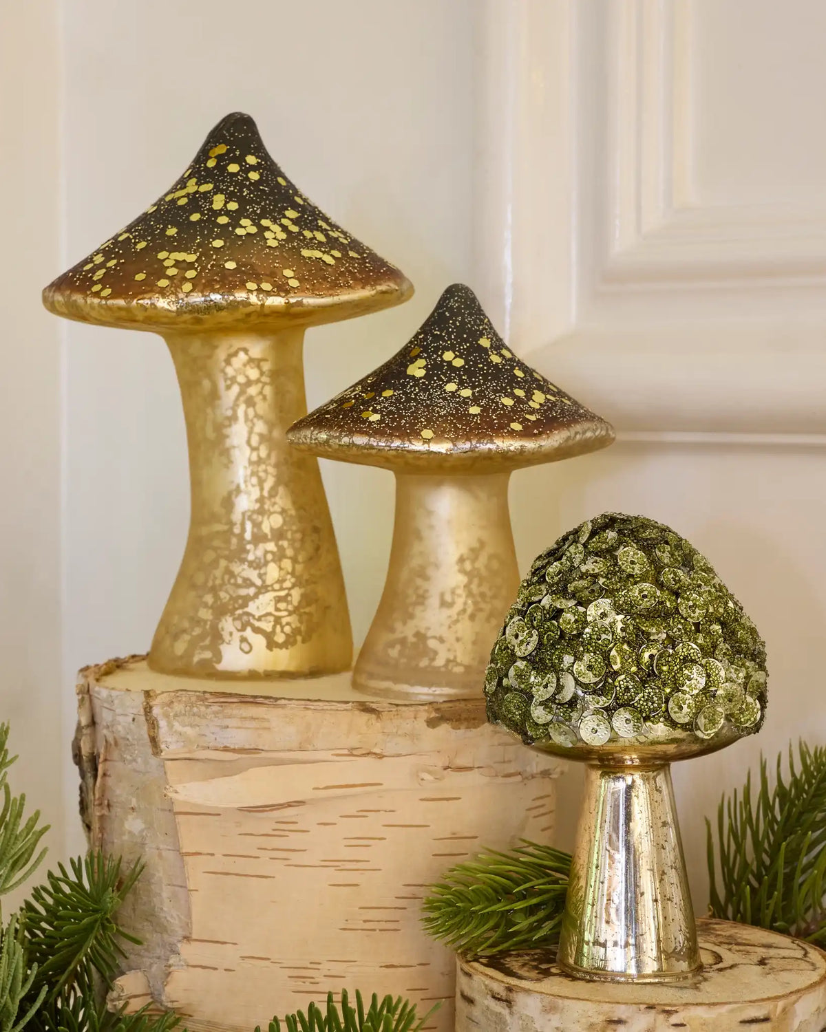 Woodland Glass Mushrooms