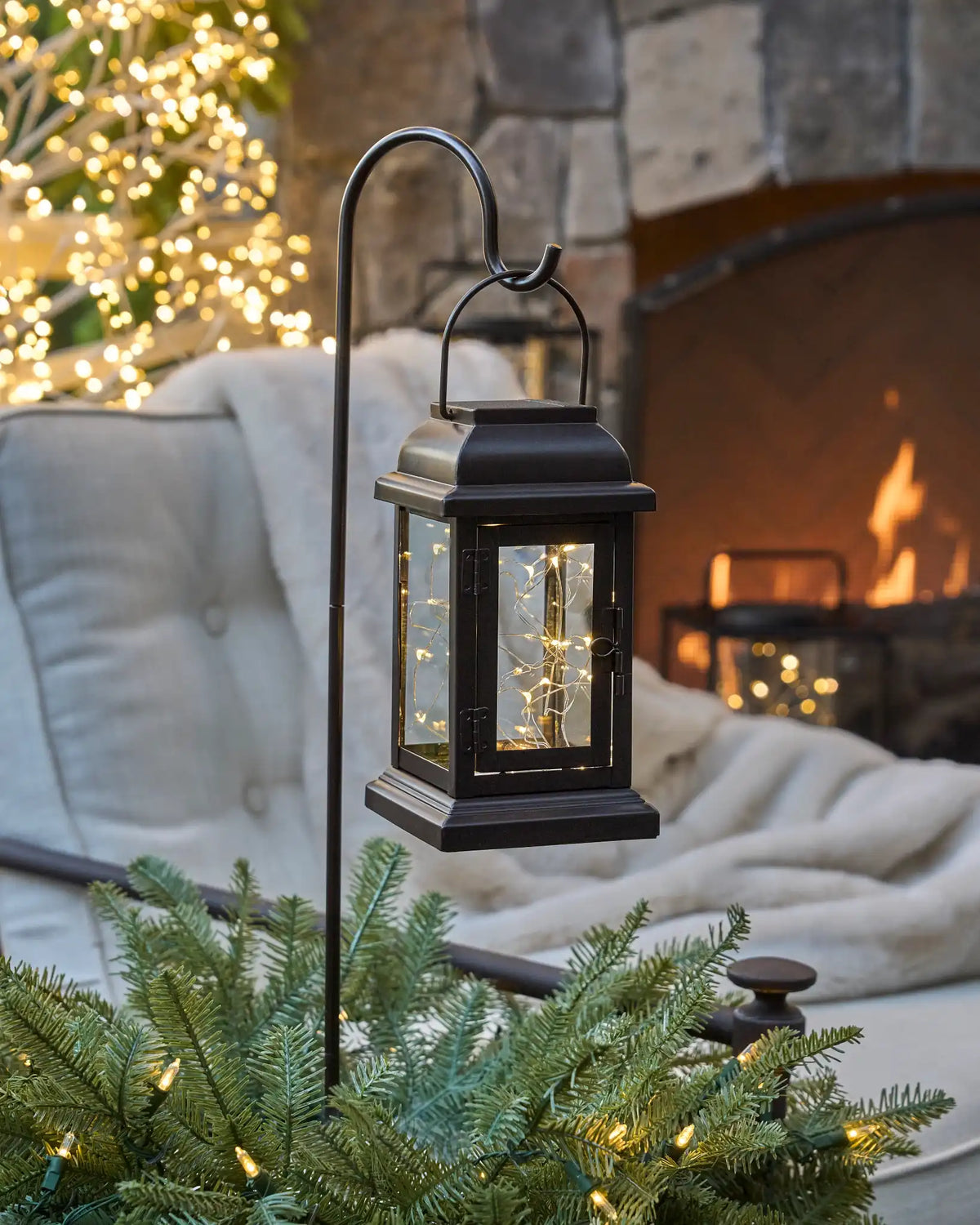 Classic Lantern Solar Pathway Fairy Light Set