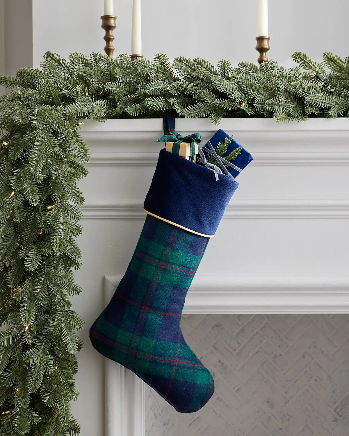 Highland Plaid Christmas Stocking