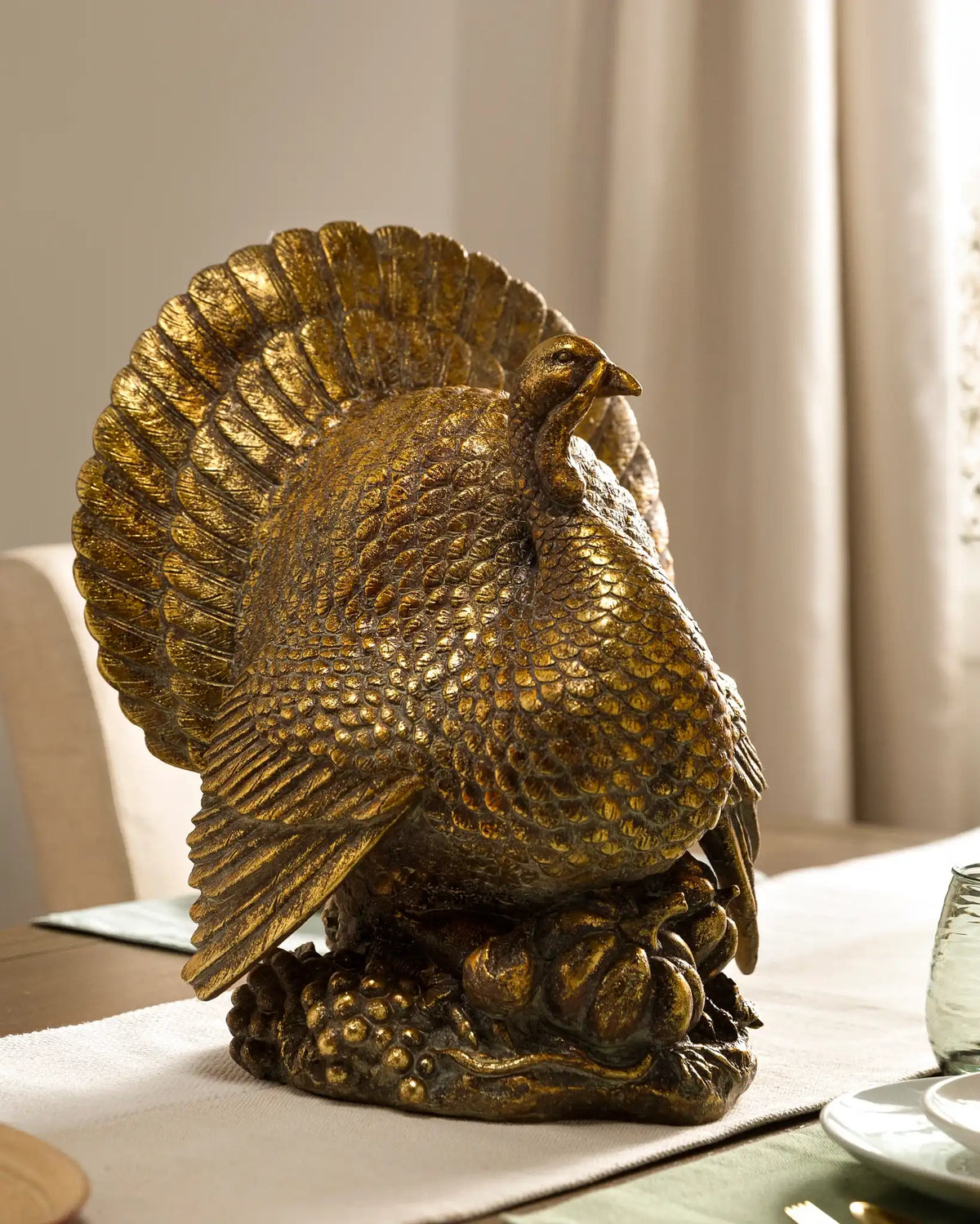 Bronzed Tabletop Turkey