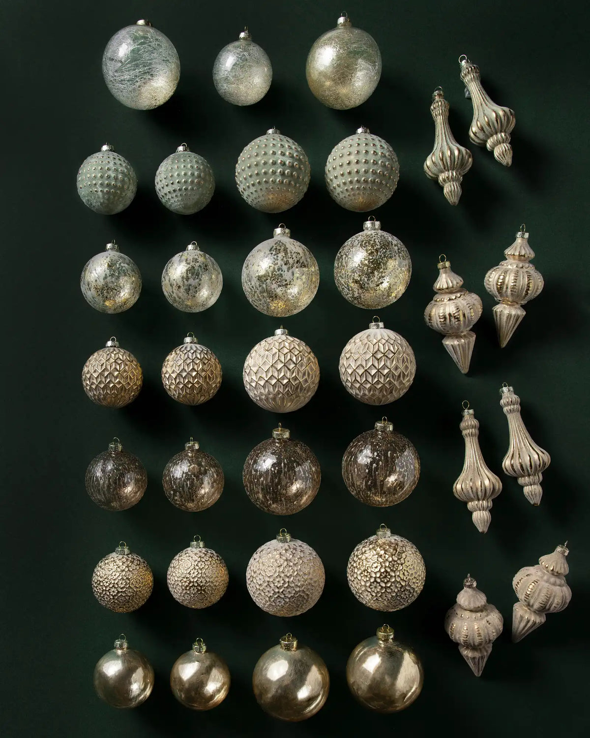 Burnished Metals Ornament Collection
