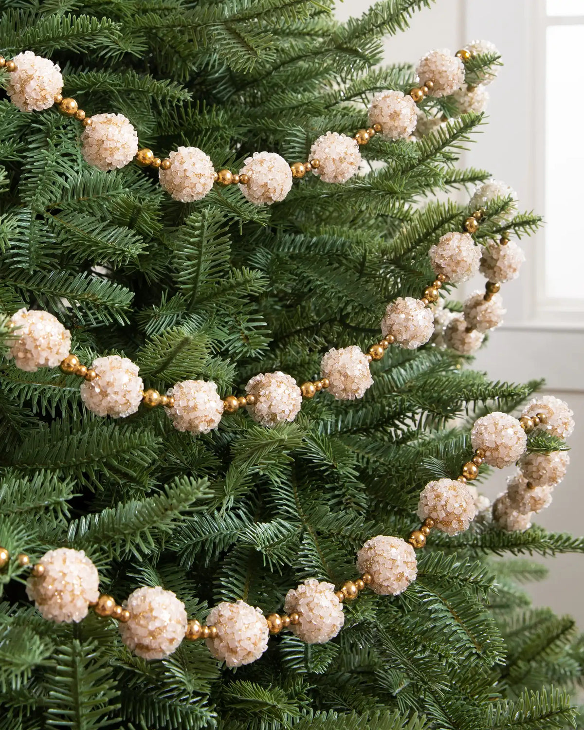 Ice Crystal Beaded Christmas Tree Garlands