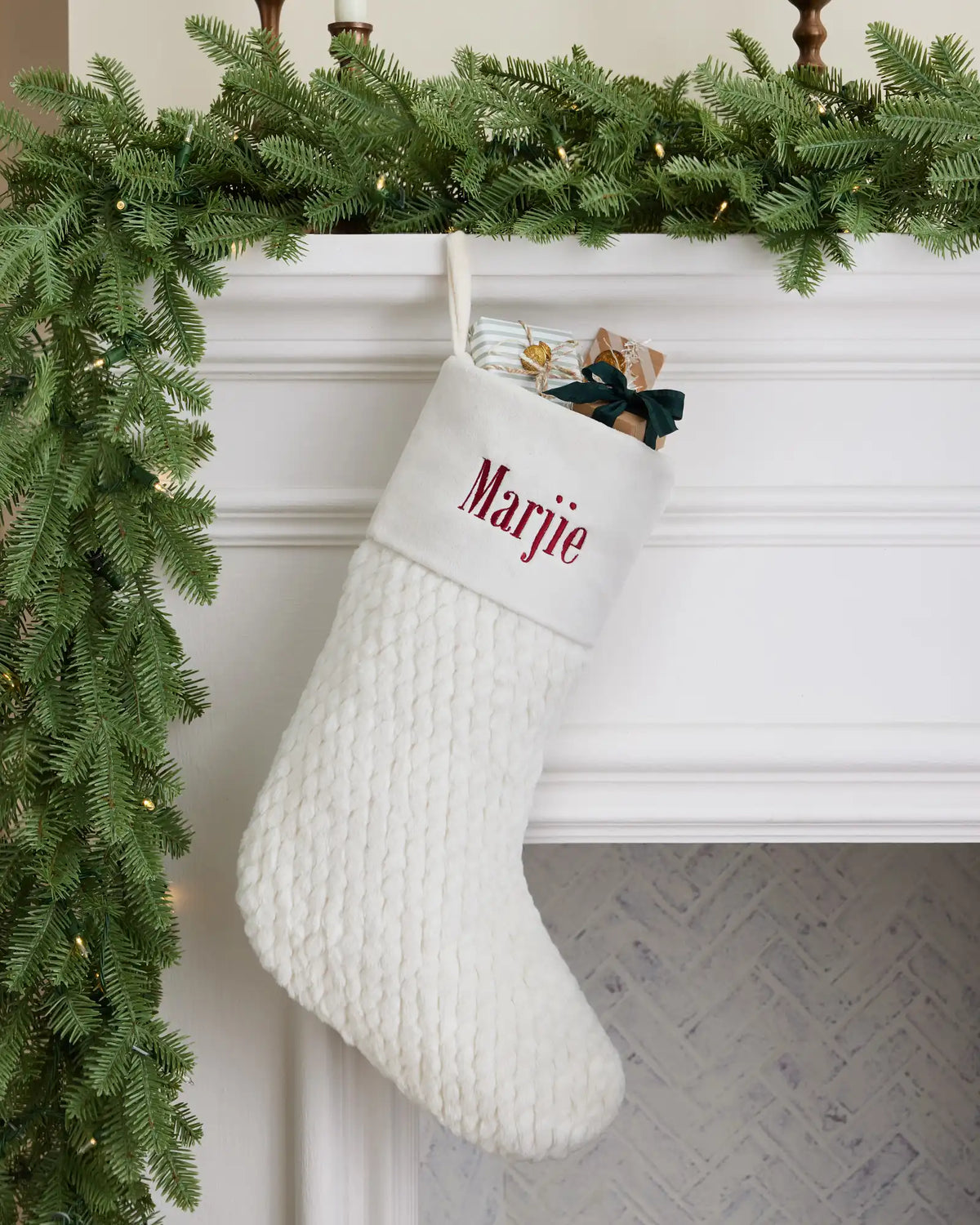 Faux Fur Quilted Christmas Stockings
