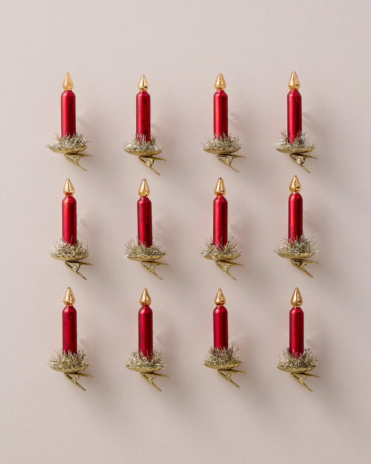 Vintage Christmas Tree Glass Candle Clips