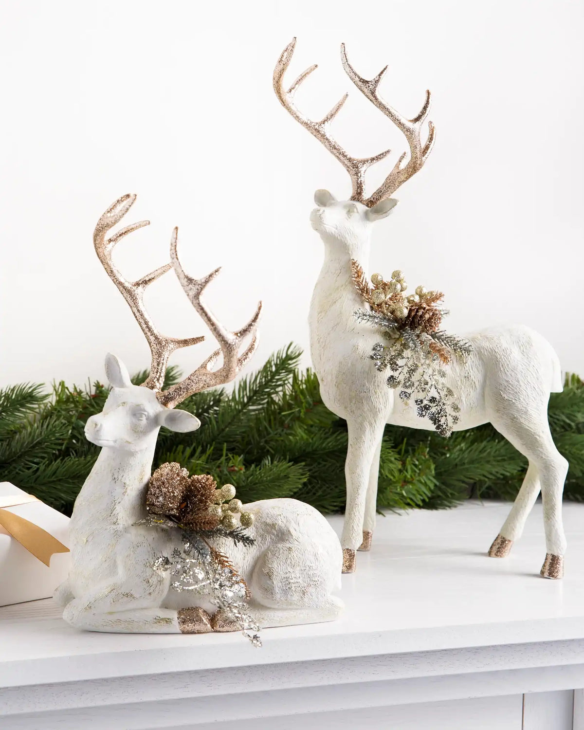Winter Frost Tabletop Deer