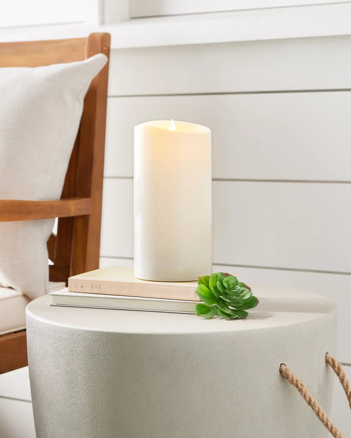 Miracle Flame LED Outdoor Pillar Candles