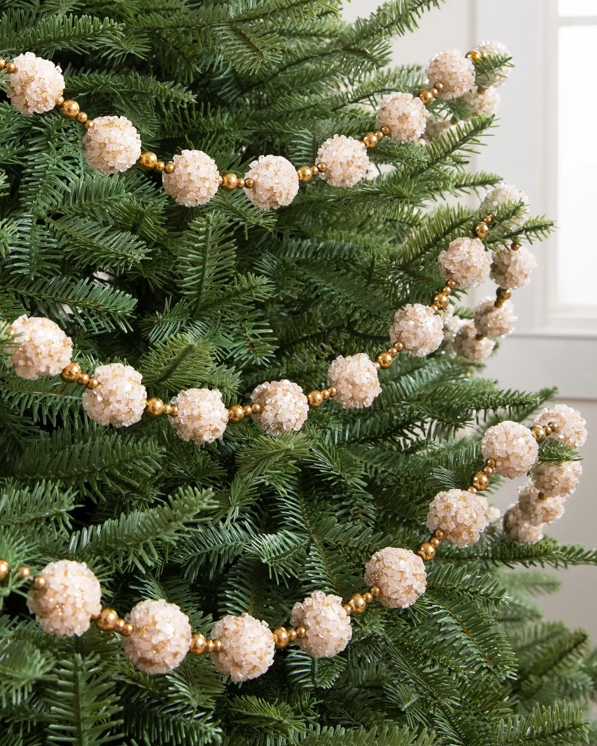 Ice Crystal Beaded Christmas Tree Garlands