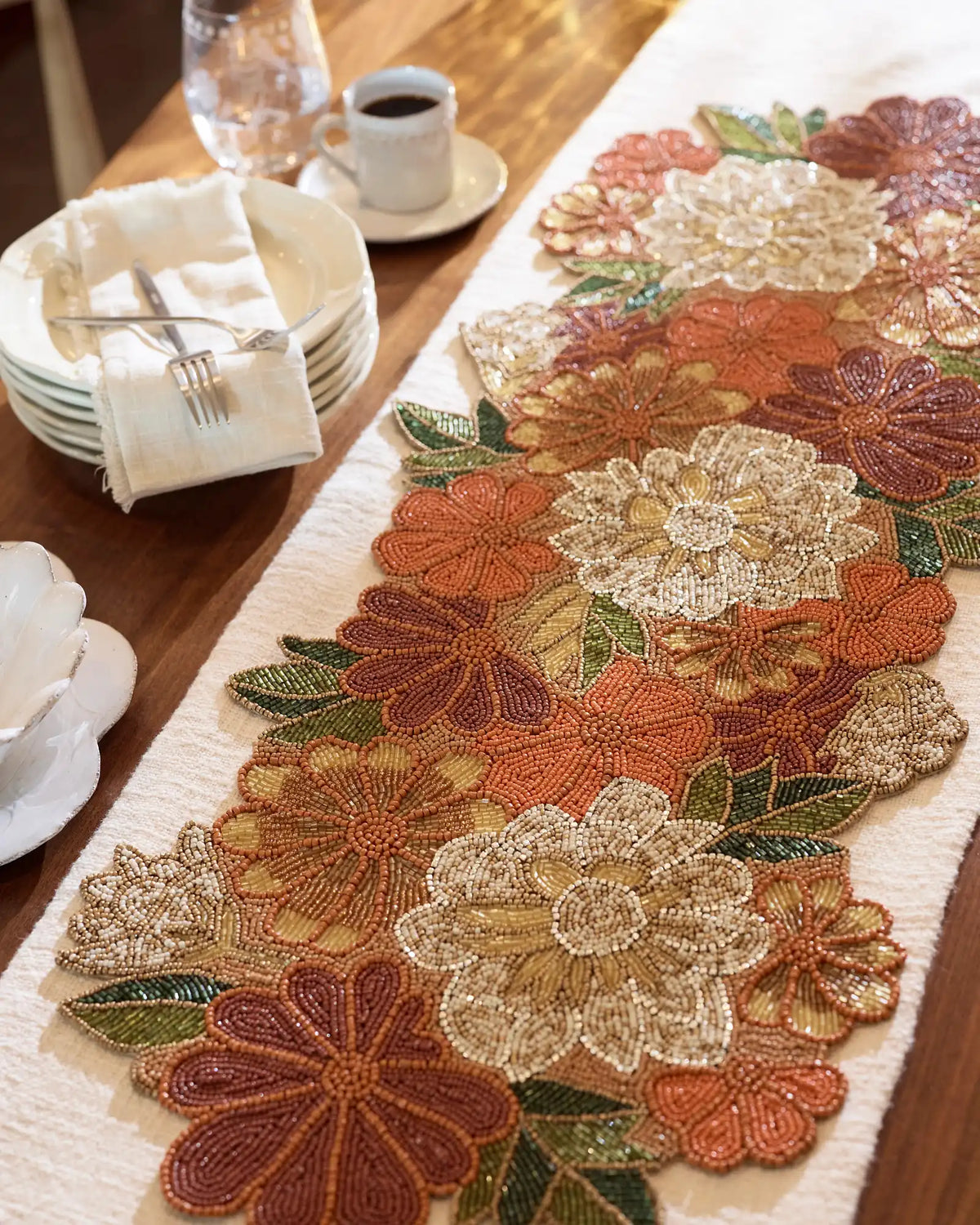 Bountiful Gatherings Beaded Table Runner