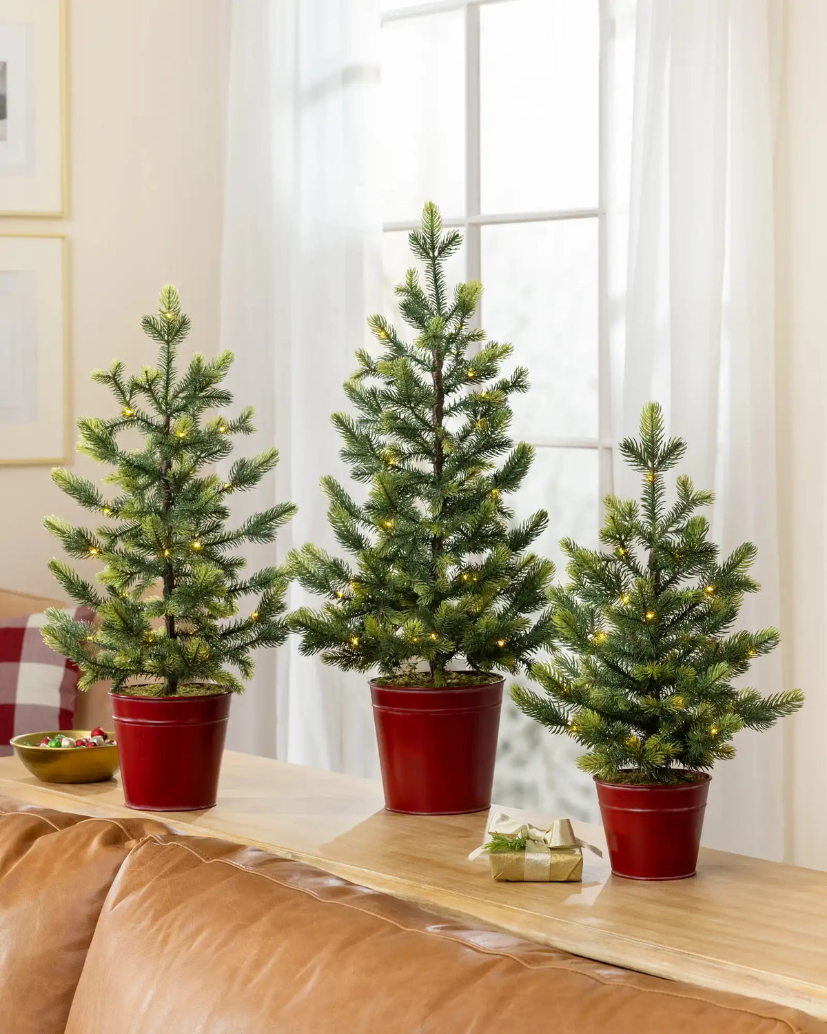 Lit Countryside Tabletop Tree Sets