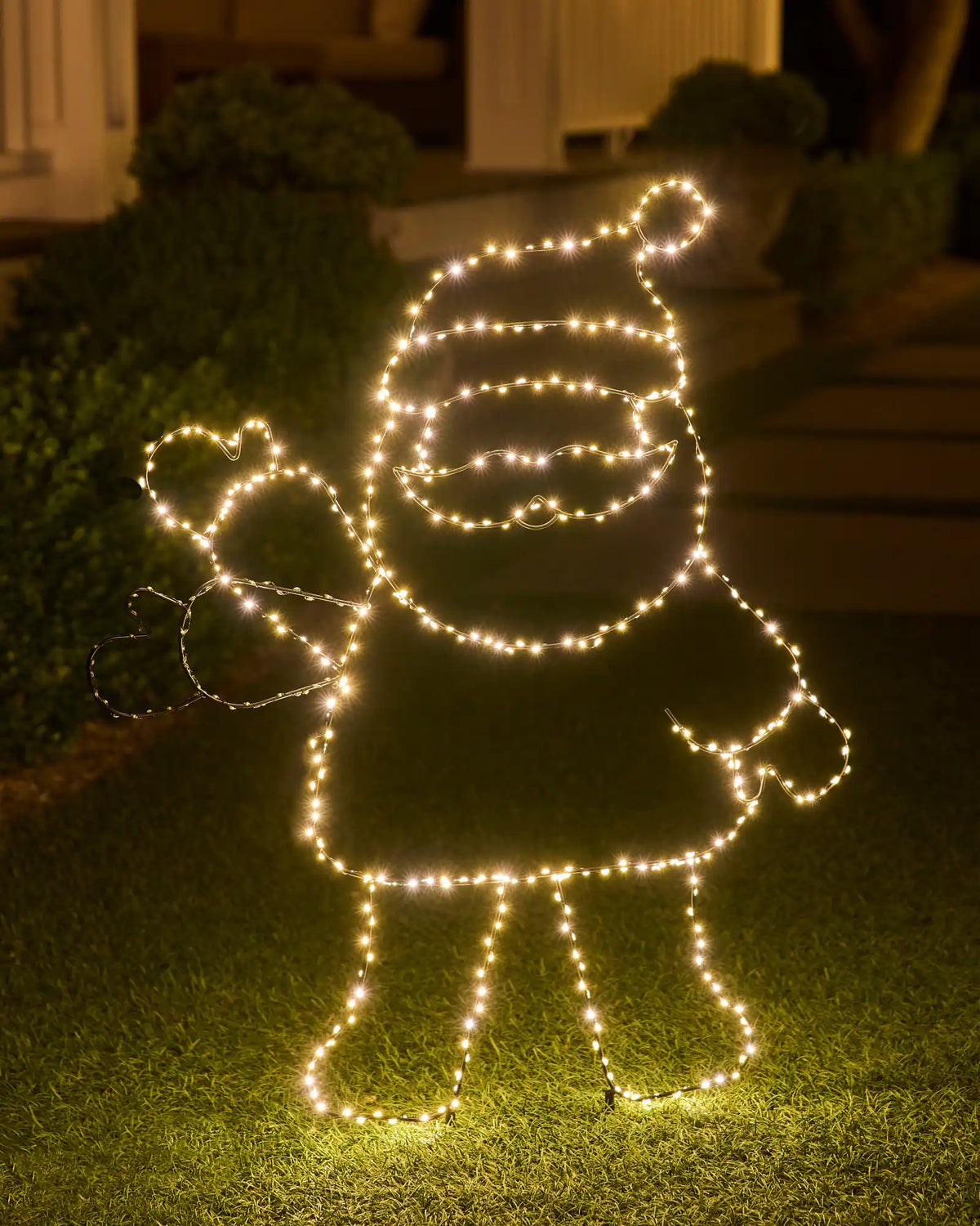 Outdoor Lit Waving Festive Figures