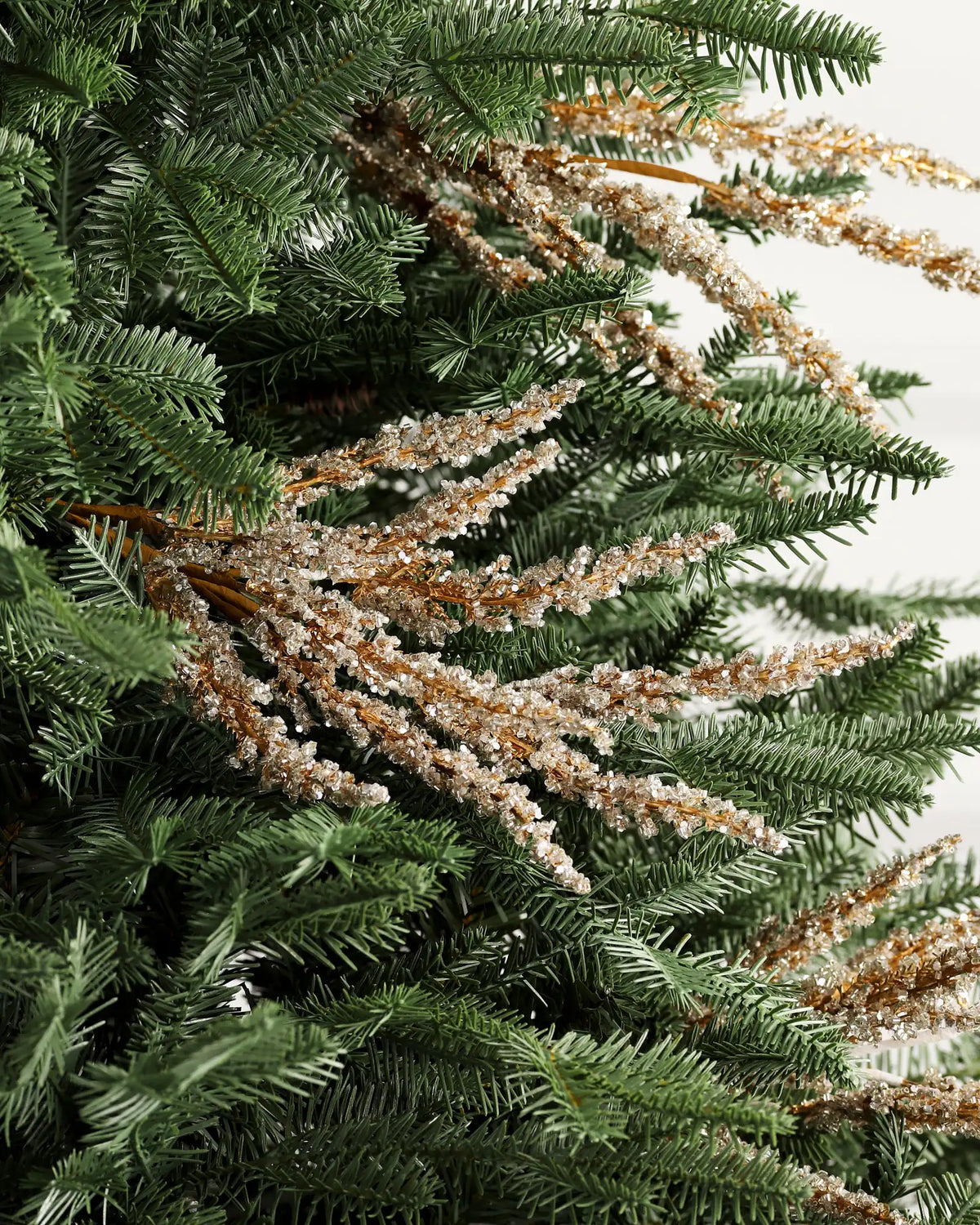Gold Metallic Plume Christmas Picks