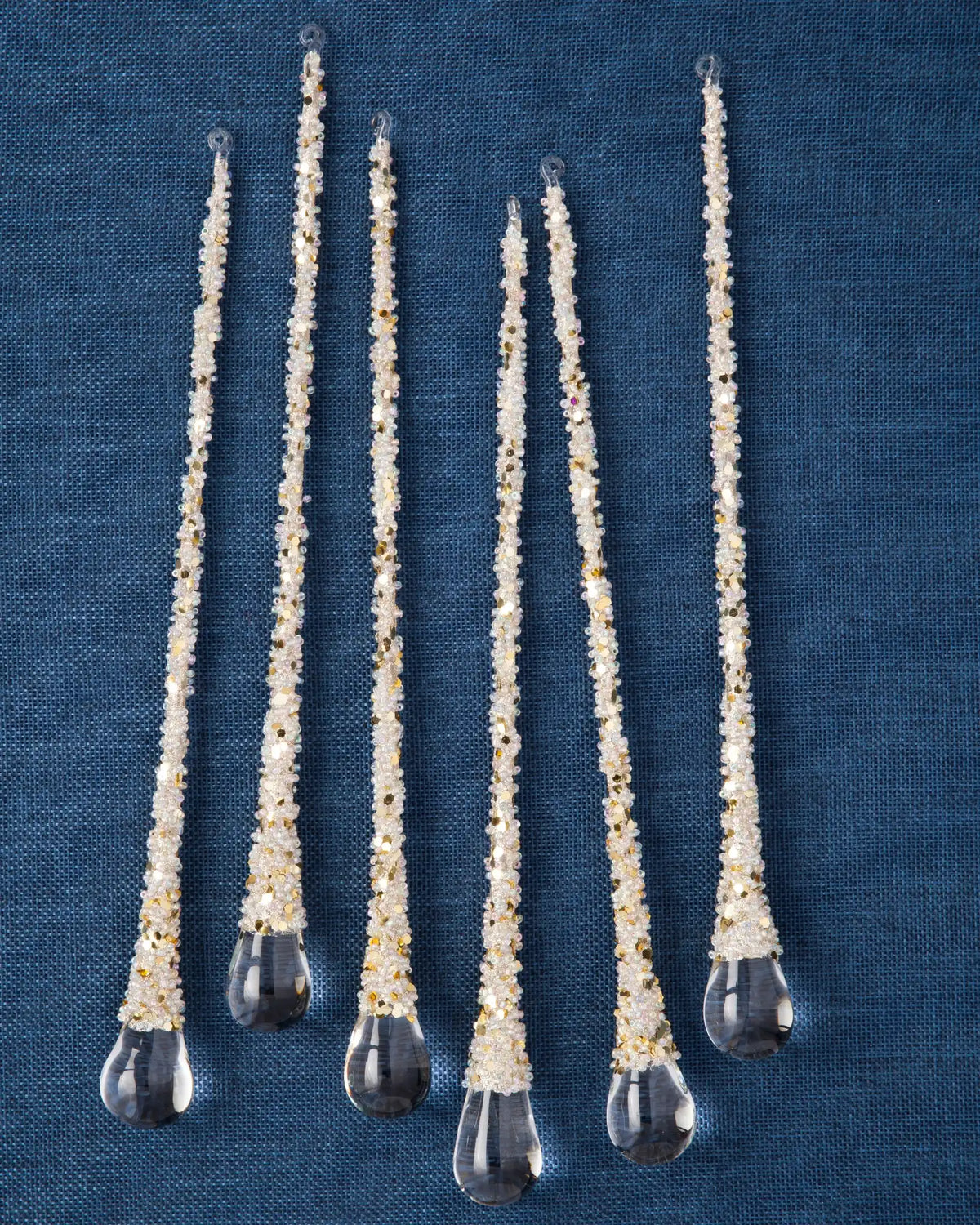 Icy Teardrop Ornament Collection