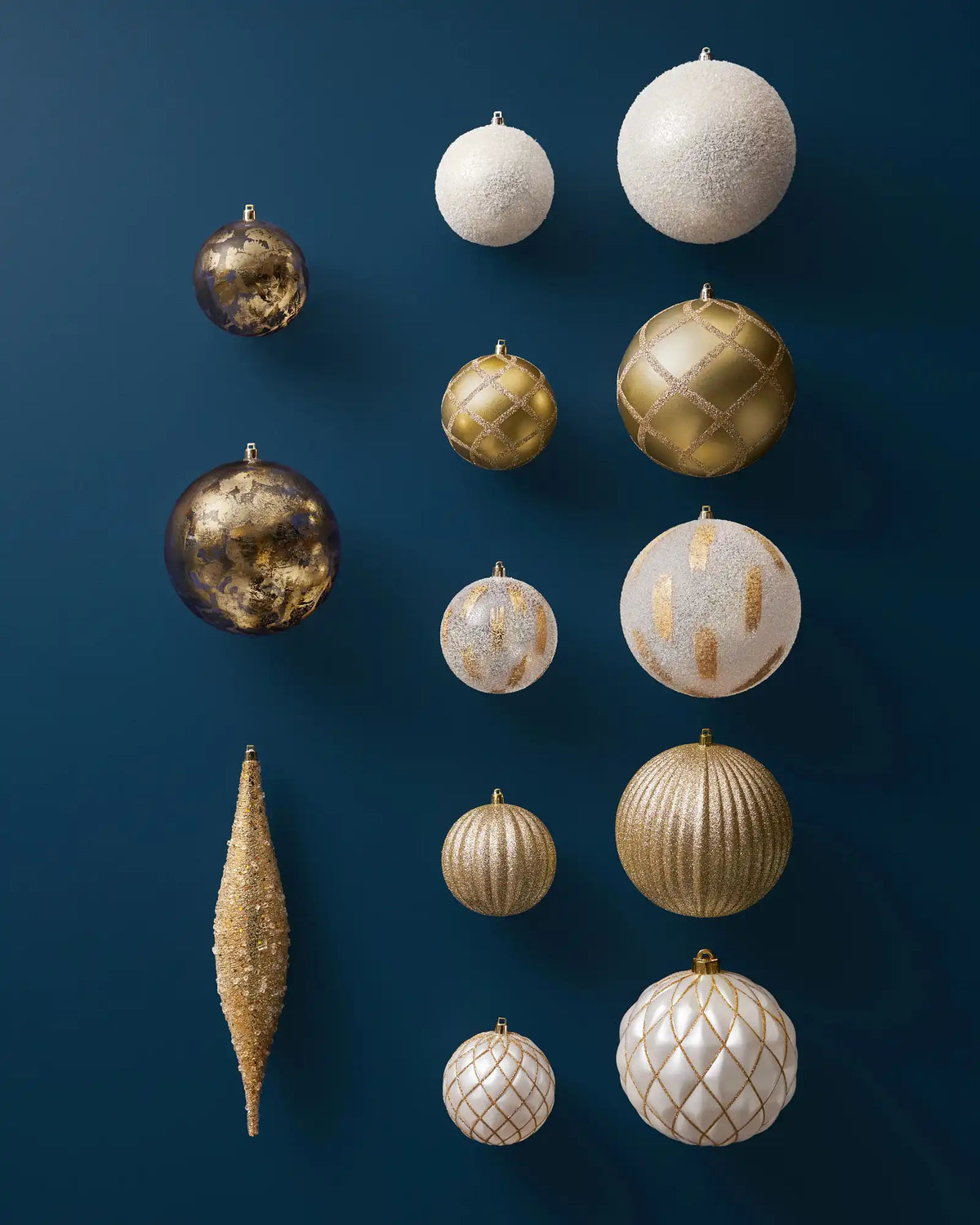 Golden Grandeur Shatter-Resistant Ornaments