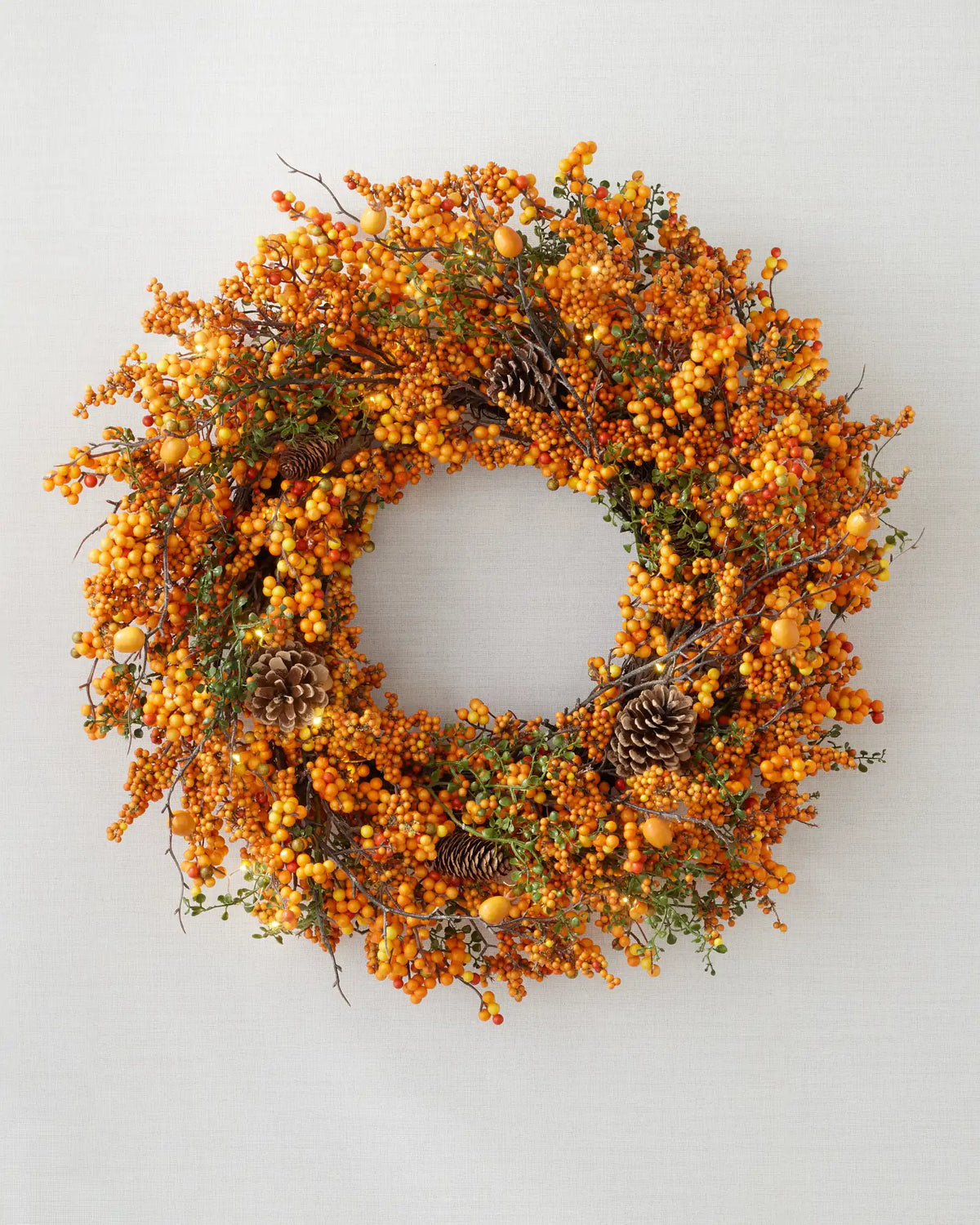 Orange Berry & Pinecone Foliage