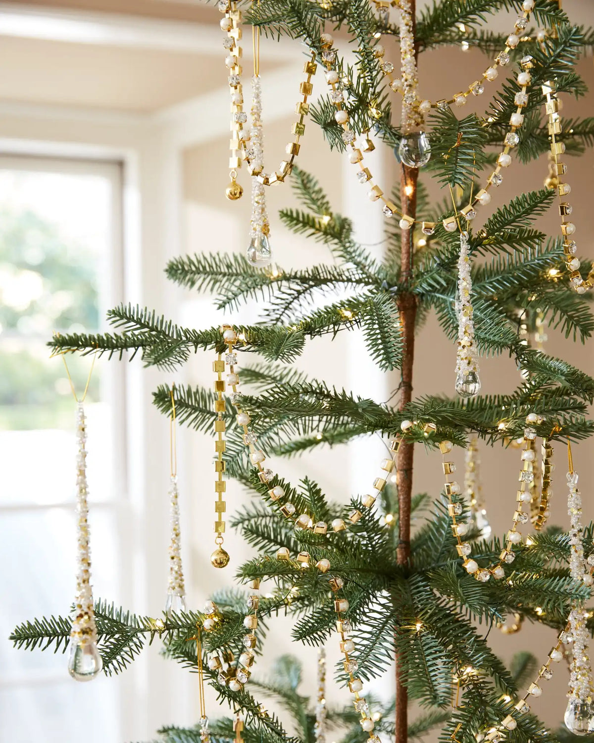 Crystal & Gold Christmas Tree Garlands