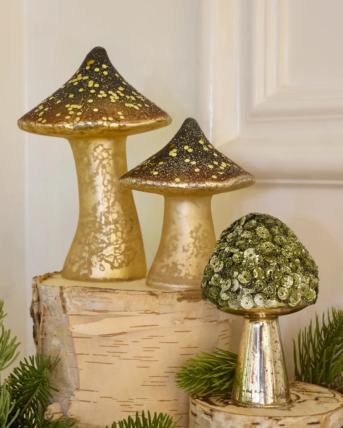 Woodland Glass Mushrooms