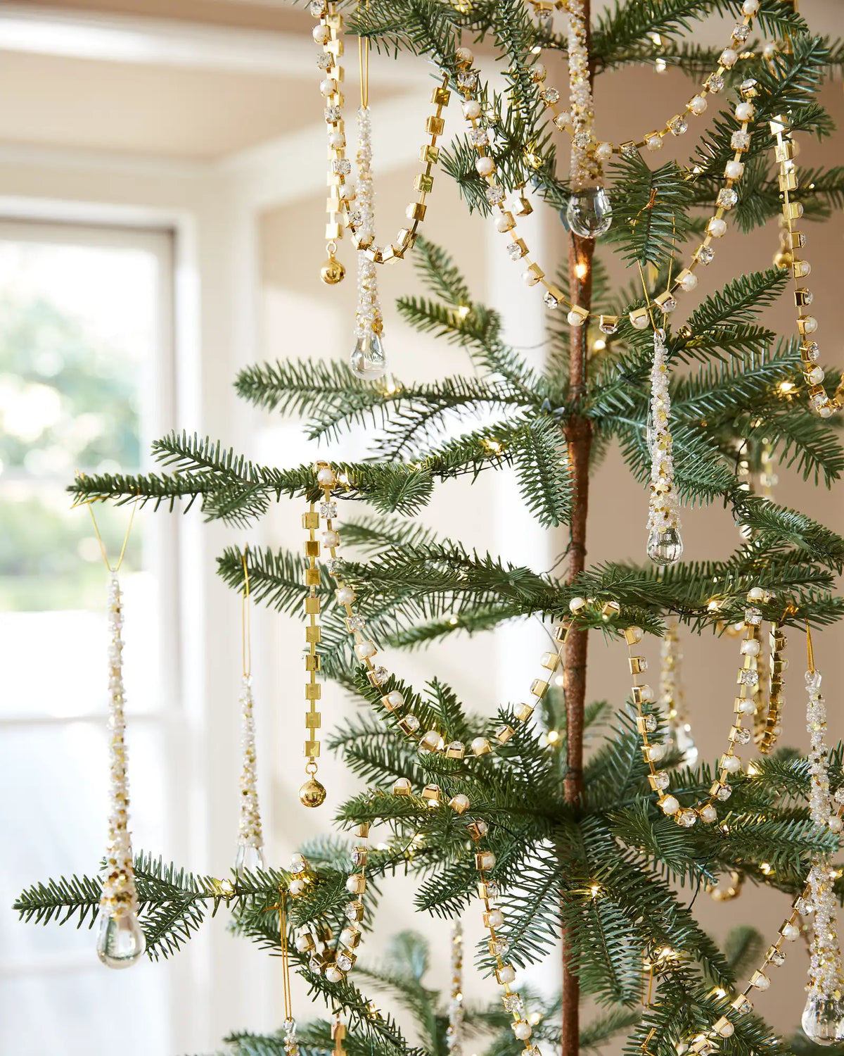 Crystal & Gold Christmas Tree Garlands