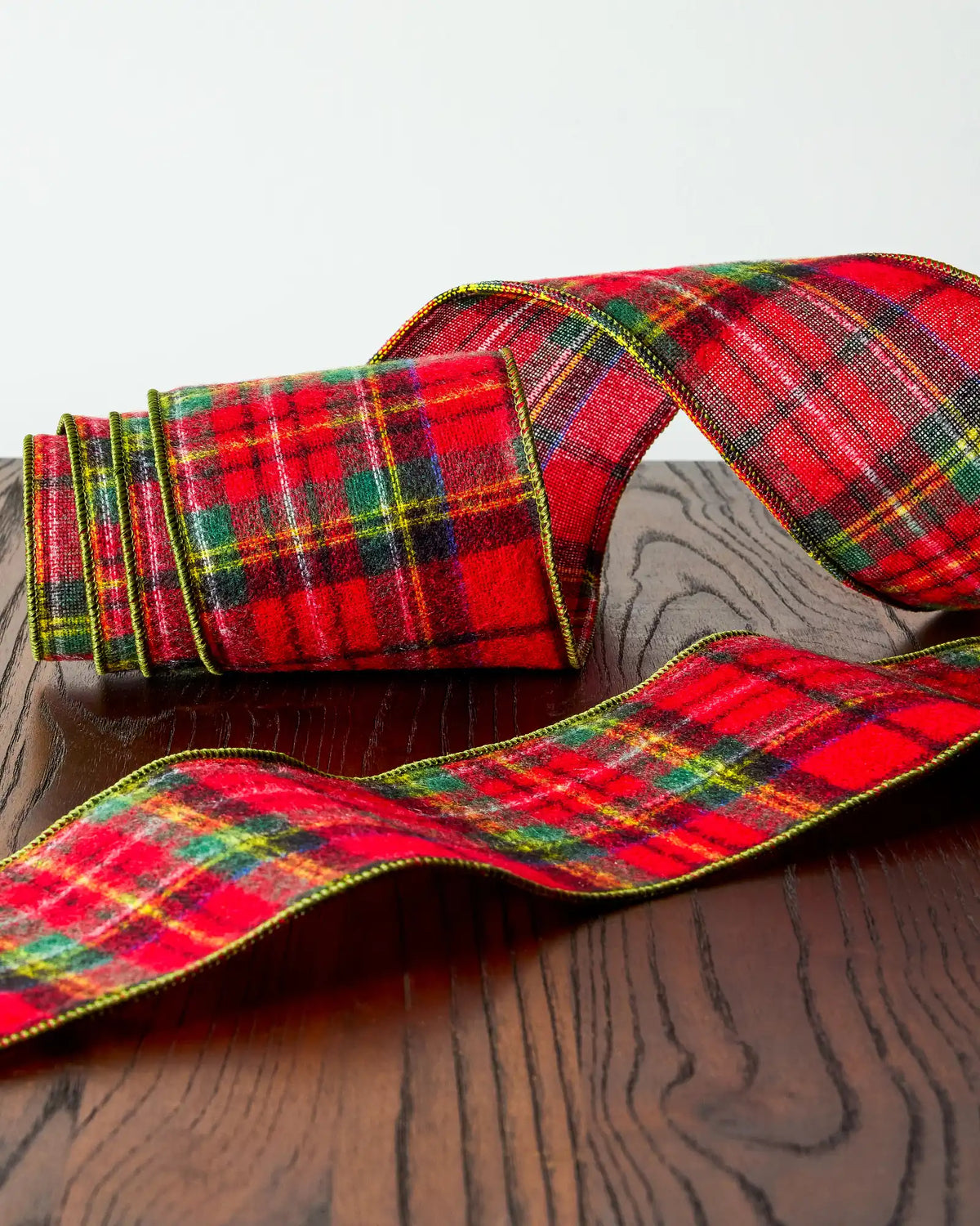 Wool Plaid Christmas Ribbon