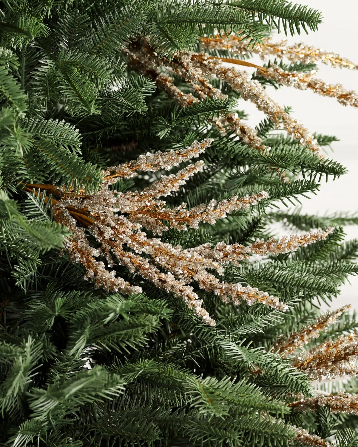 Gold Metallic Plume Christmas Picks