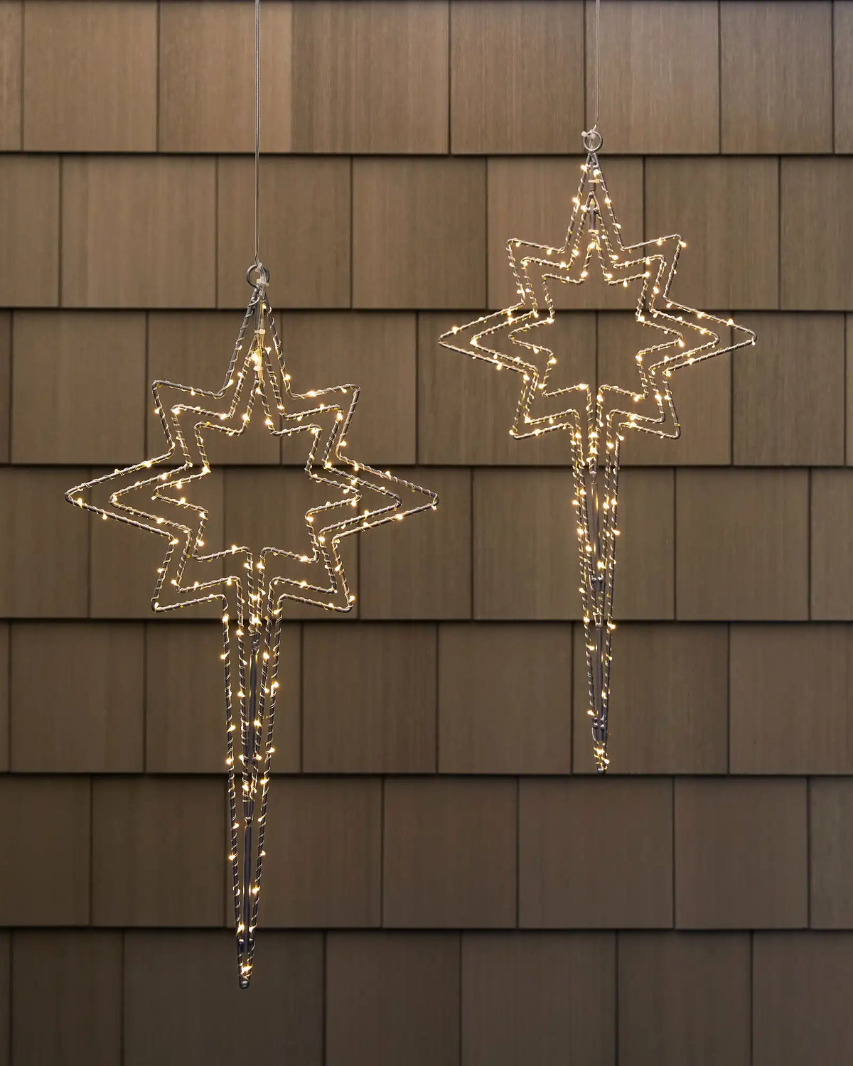 Outdoor Lit Twinkling Swivel Stars