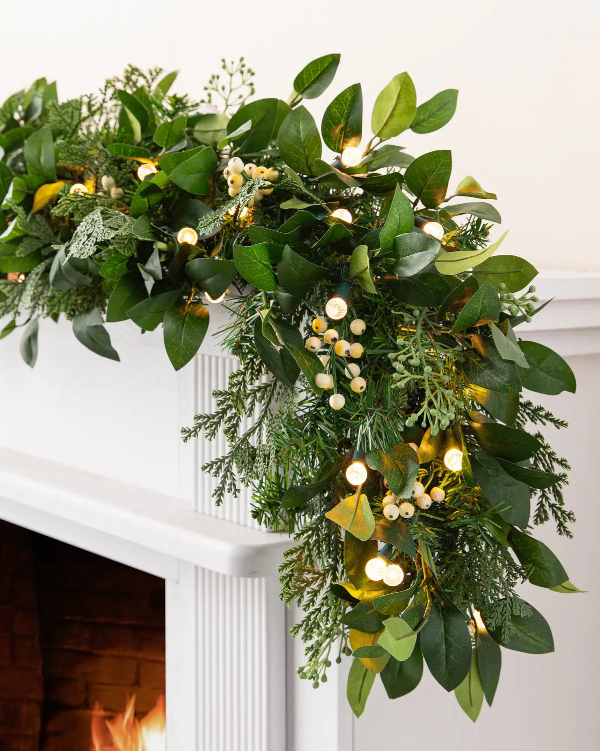 Outdoor White Berry Cypress Foliage