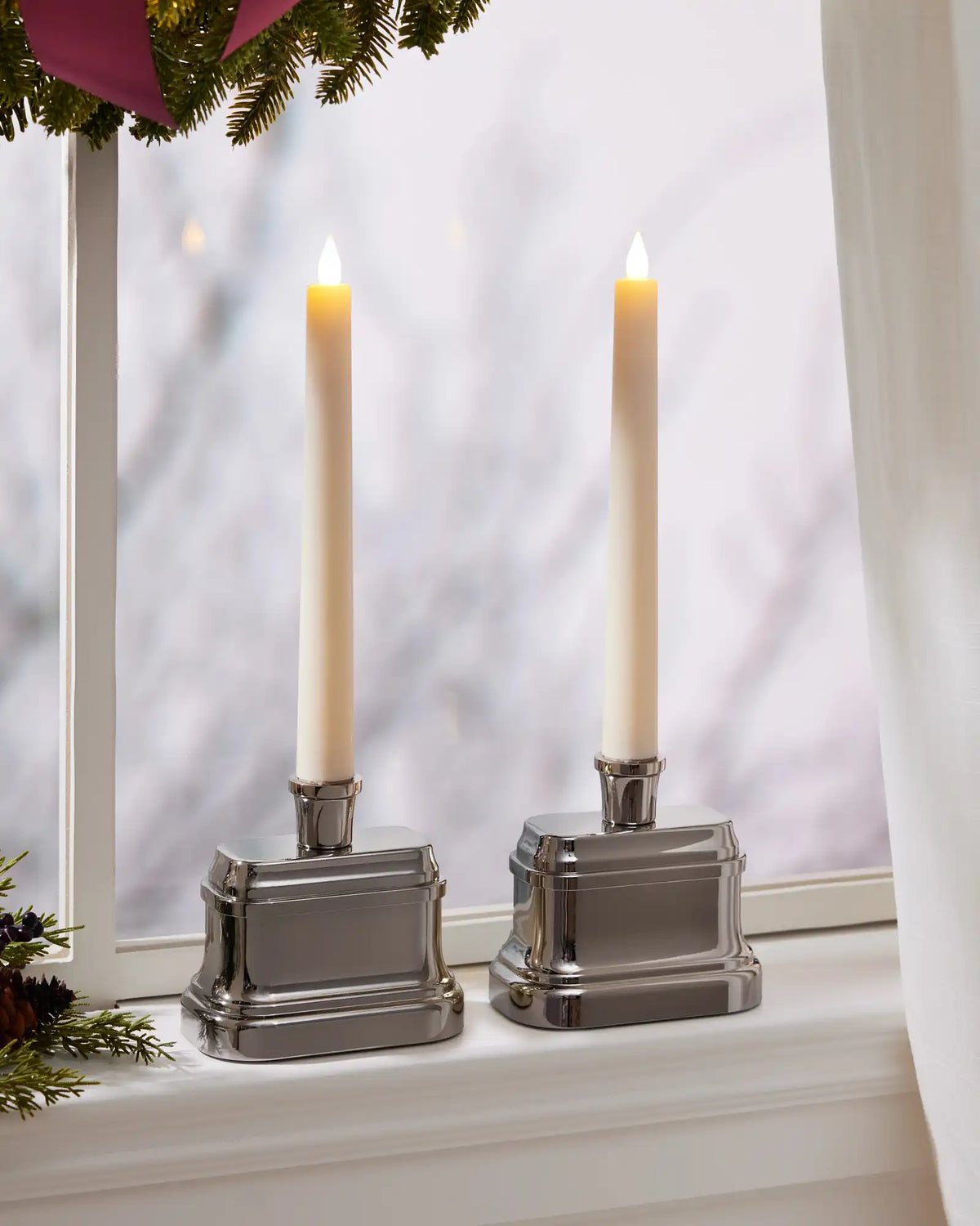 Antiqued Miracle Flame Premium 3D LED Window Candles