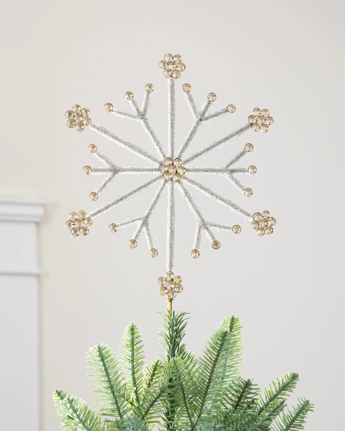 Beaded Snowflake Christmas Tree Toppers