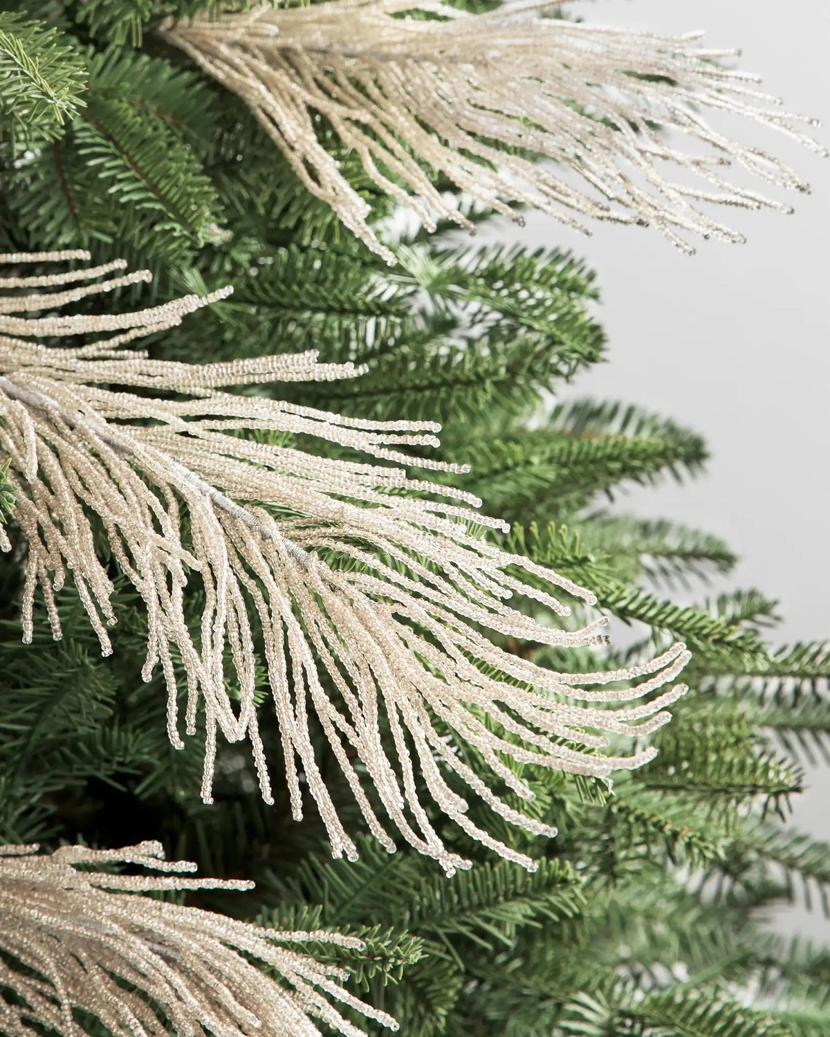 Beaded Feather Christmas Tree Picks