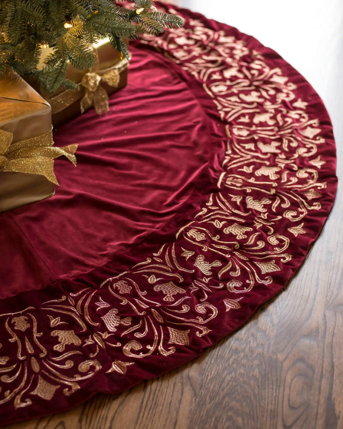 Luxe Embroidered Velvet Tree Skirts