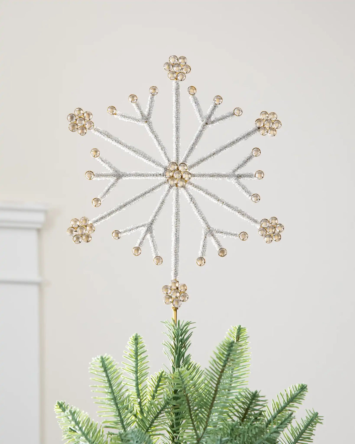 Beaded Snowflake Christmas Tree Toppers
