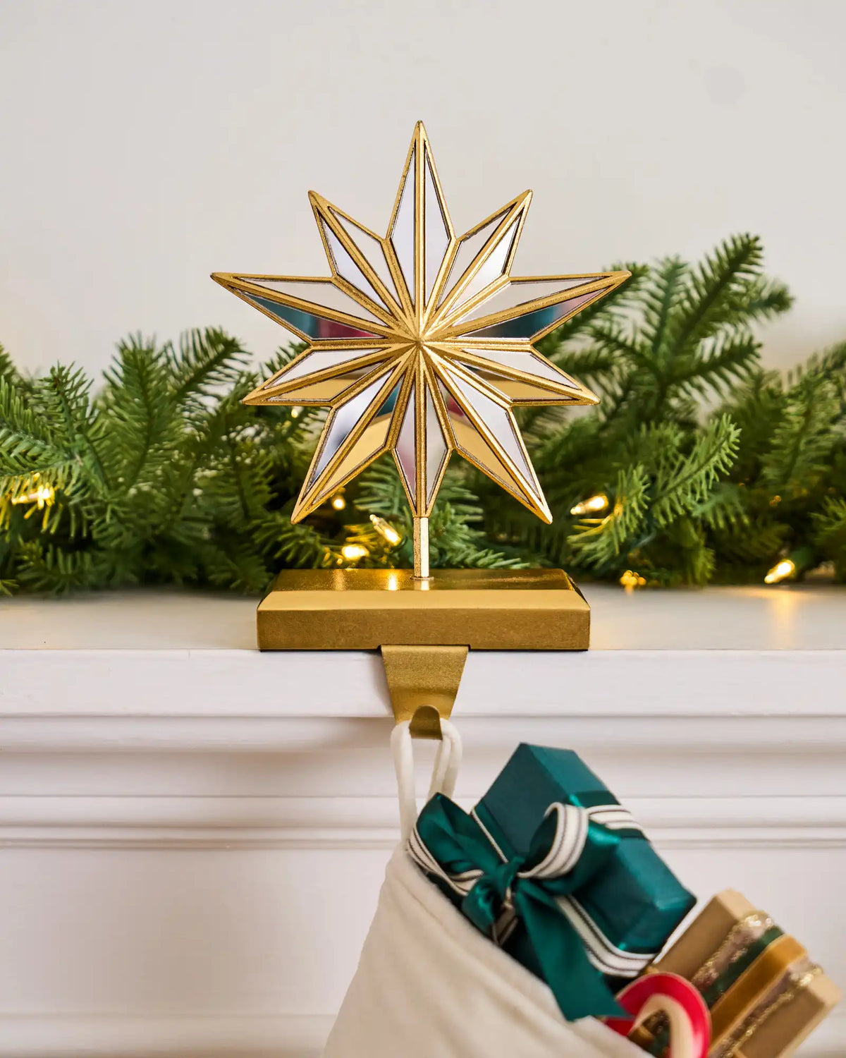 Mirrored Star Stocking Holder