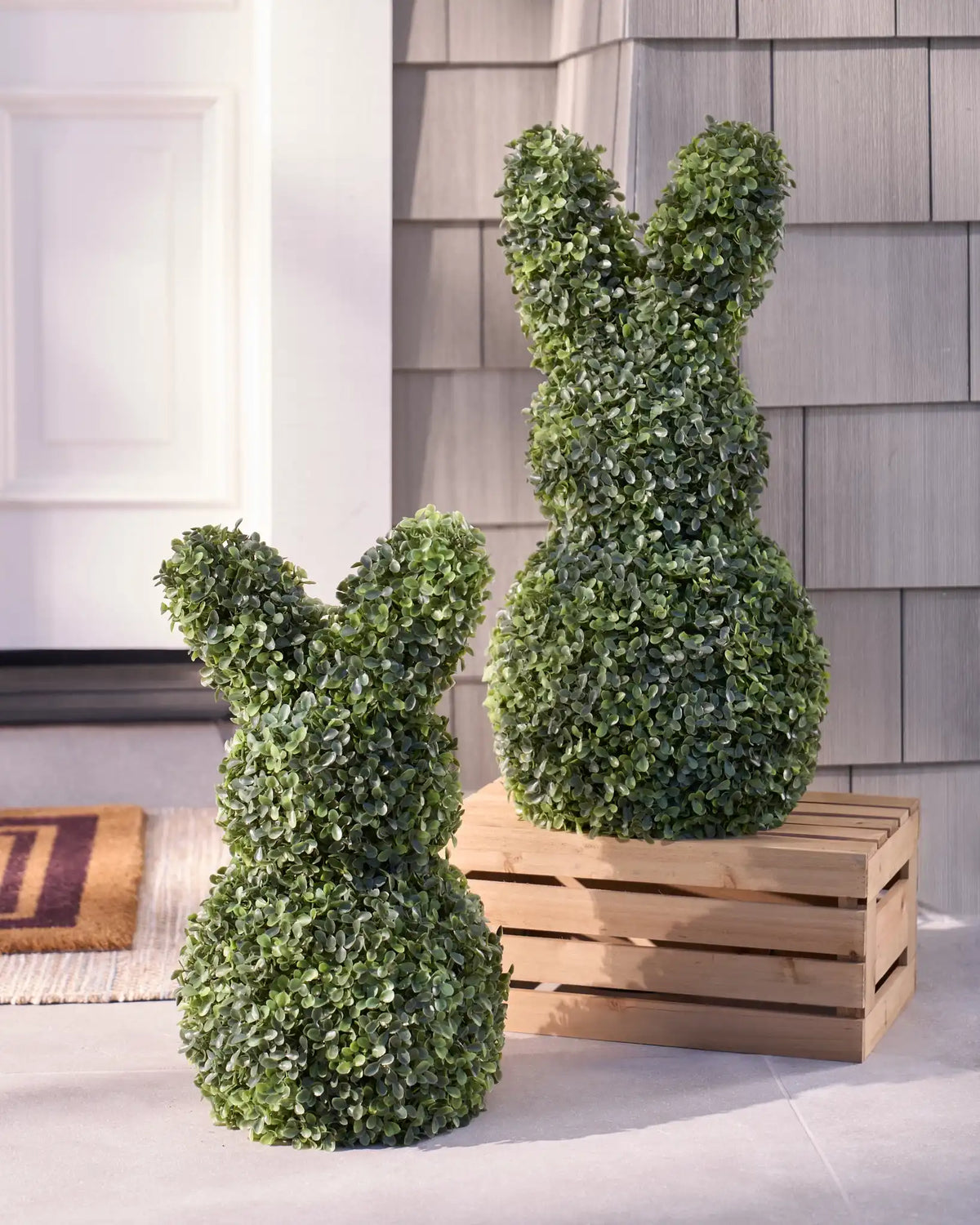 Outdoor Bunny Boxwood Topiaries