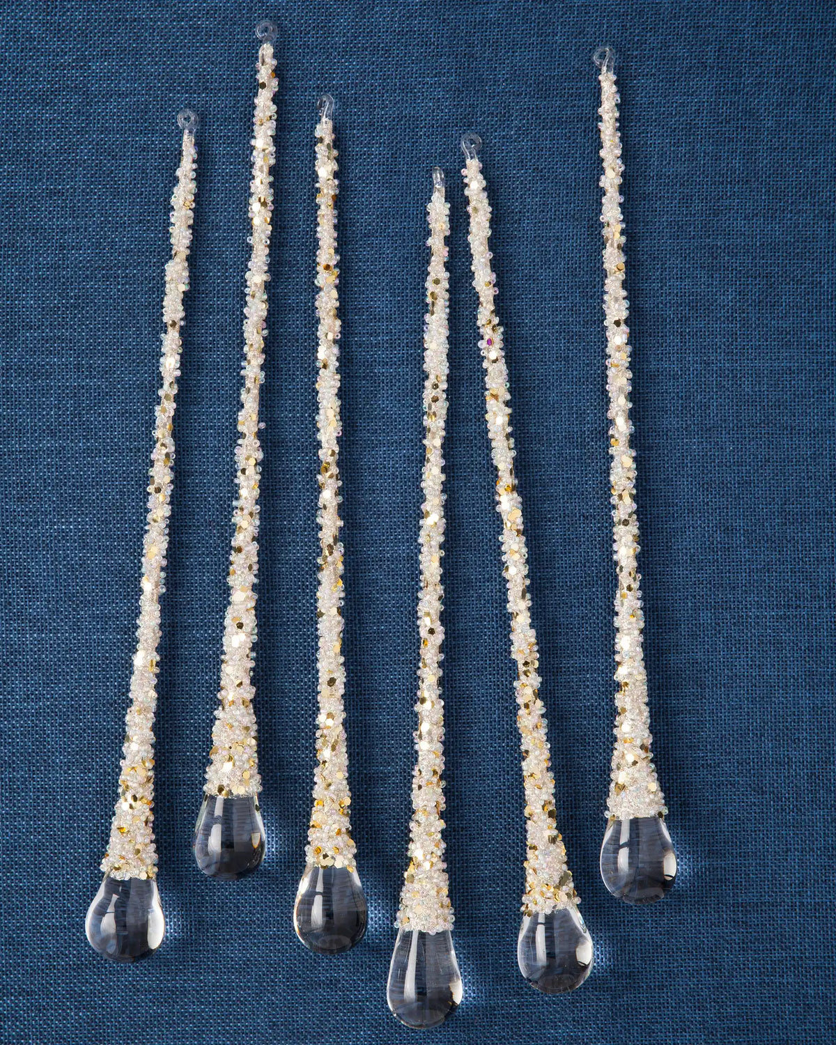 Icy Teardrop Ornament Collection