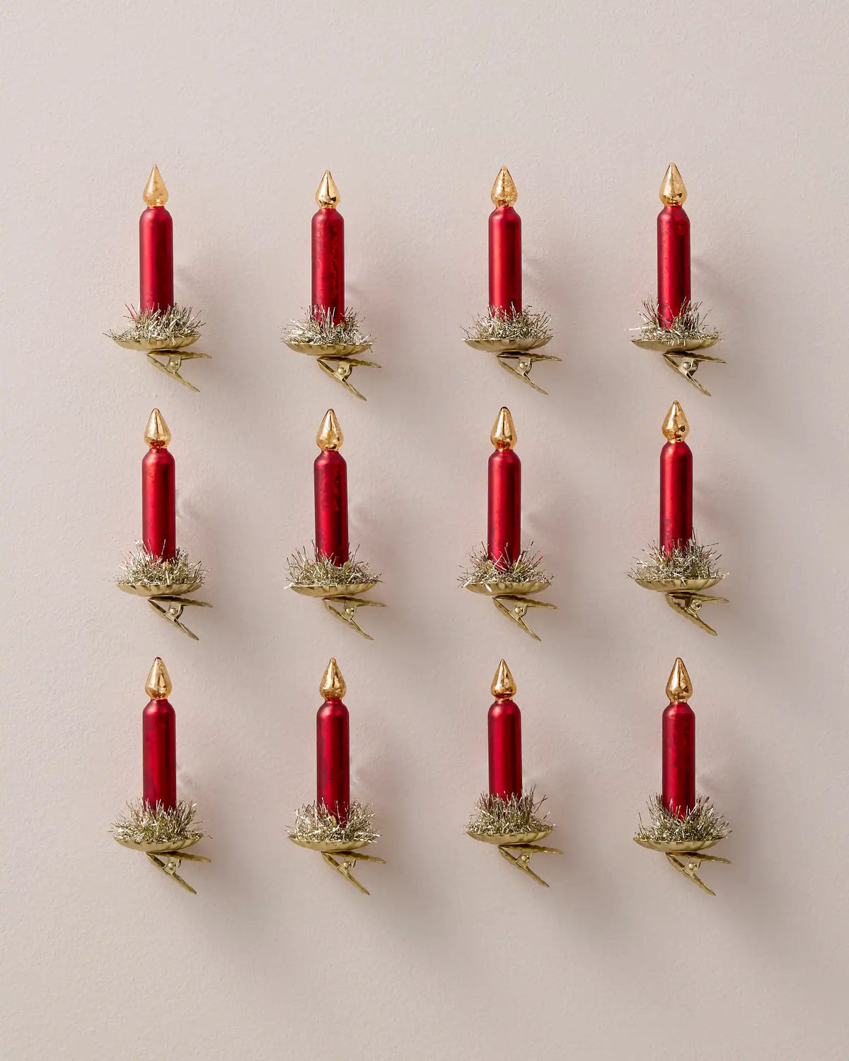 Vintage Christmas Tree Glass Candle Clips
